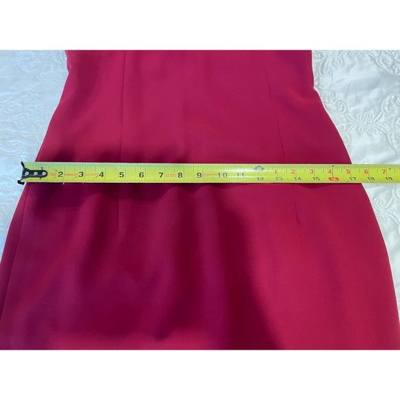 TARAHI NWOT Deep Red Long Sleeve Fitted Pencil Dress, Size 6 - Picture 15 of 16